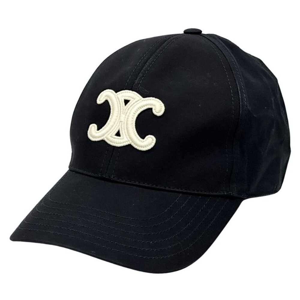 Celine Cap Women Men Brand Triomphe Canvas Black Simple Casual - Picture 1 of 13